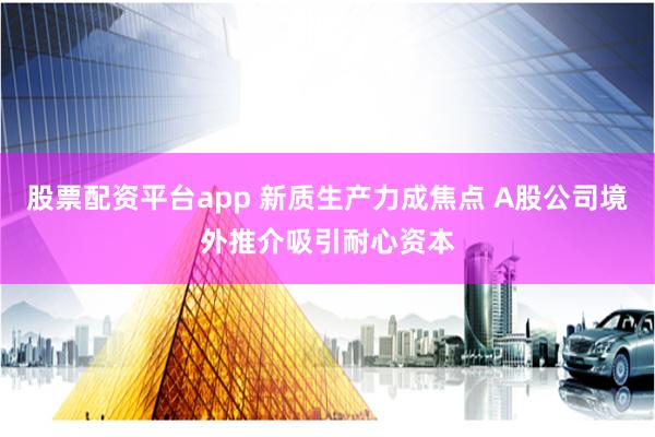 股票配资平台app 新质生产力成焦点 A股公司境外推介吸引耐心资本